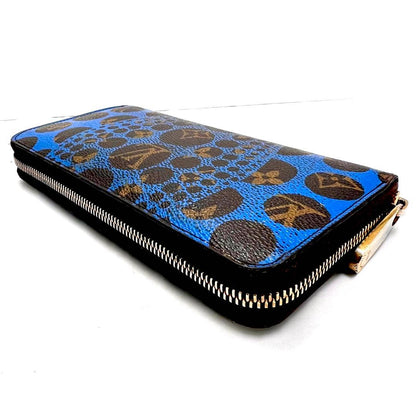 Louis Vuitton Yayoi Kusama Pumpkin Dot Monogram Zippy Wallet Blue — view 6
