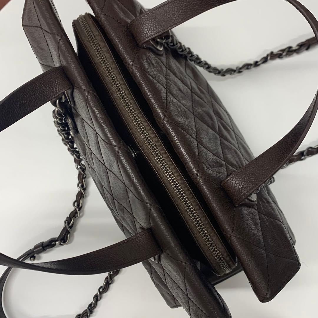 Chanel Chanel Quilted Caviar Leather 2-Way Handbag