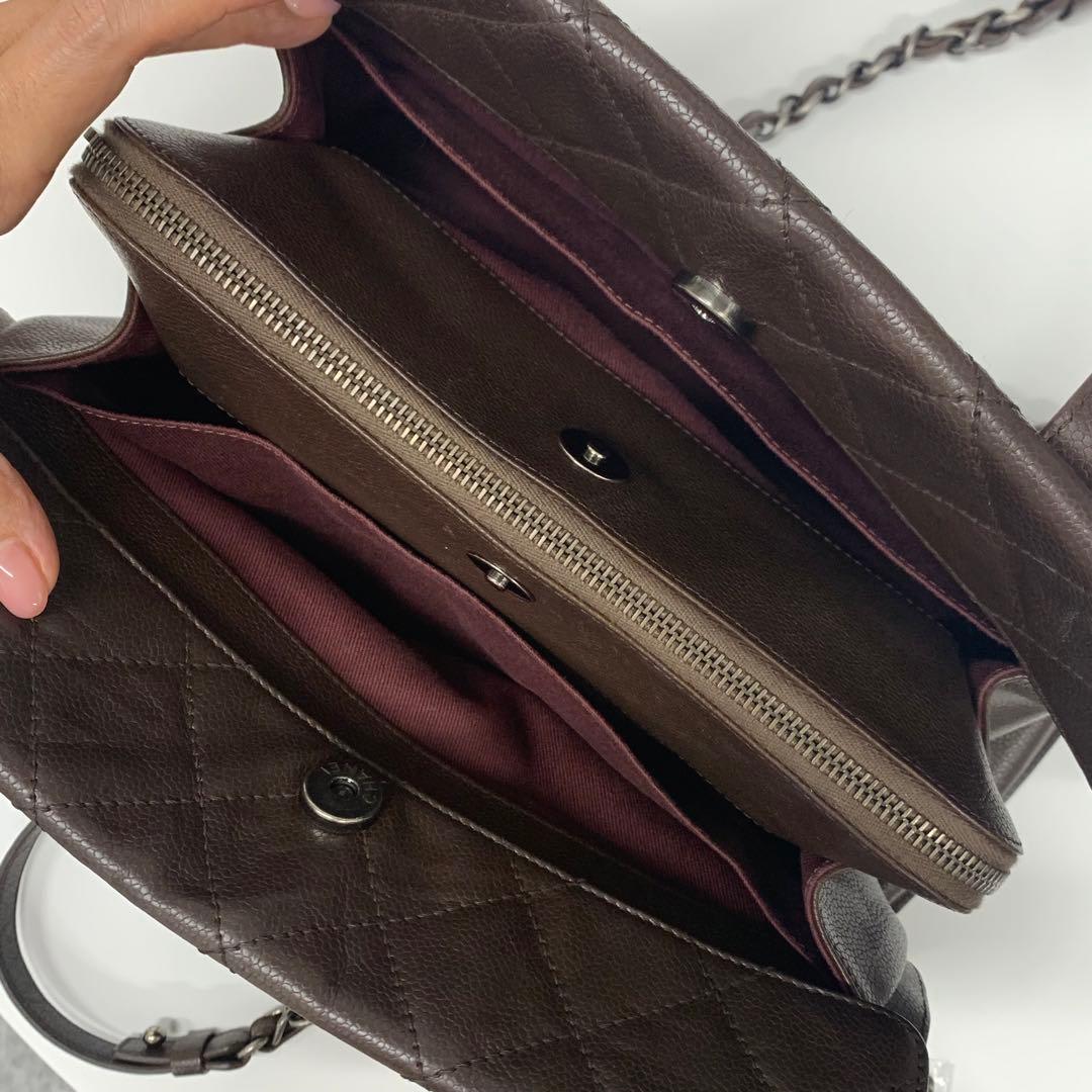 Chanel Chanel Quilted Caviar Leather 2-Way Handbag