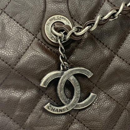 Chanel Chanel Quilted Caviar Leather 2-Way Handbag