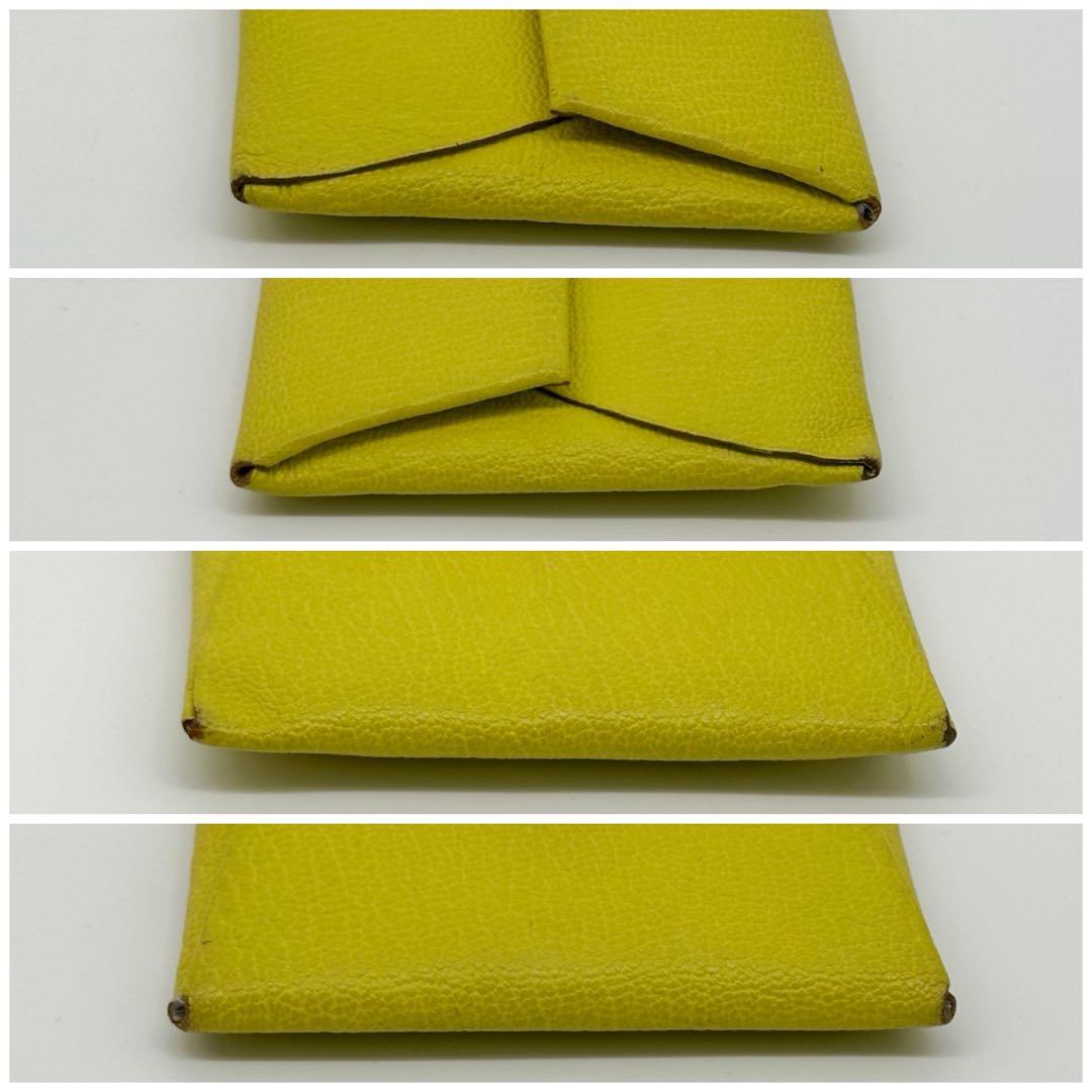 Hermes Chevre Bastia Yellow Coin Purse Mini — view 4
