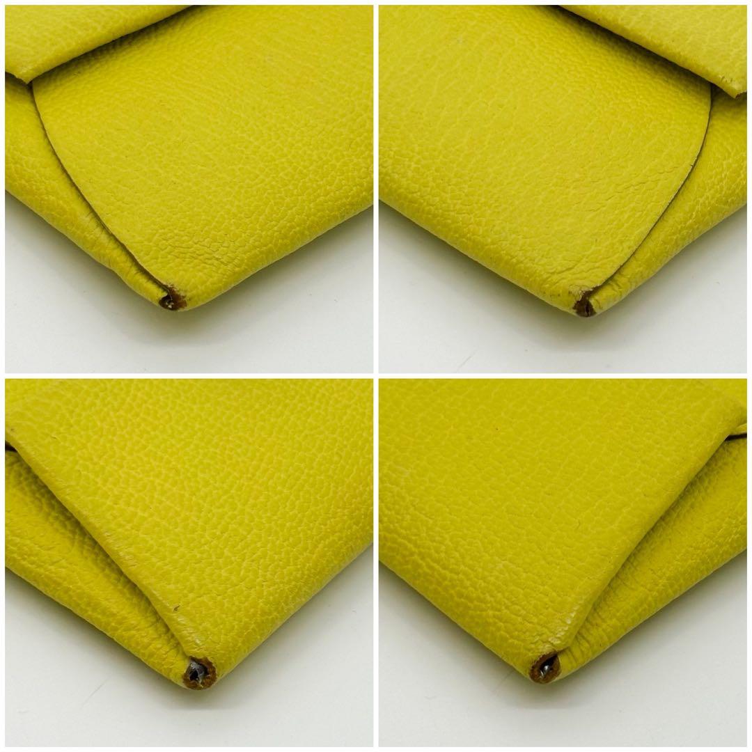 Hermes Chevre Bastia Yellow Coin Purse Mini — view 5
