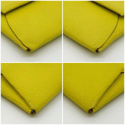 Hermes Chevre Bastia Yellow Coin Purse Mini — view 5