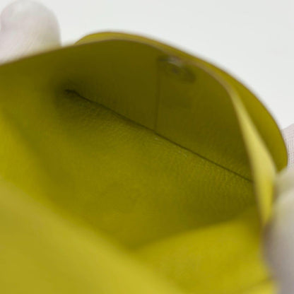 Hermes Chevre Bastia Yellow Coin Purse Mini — view 7