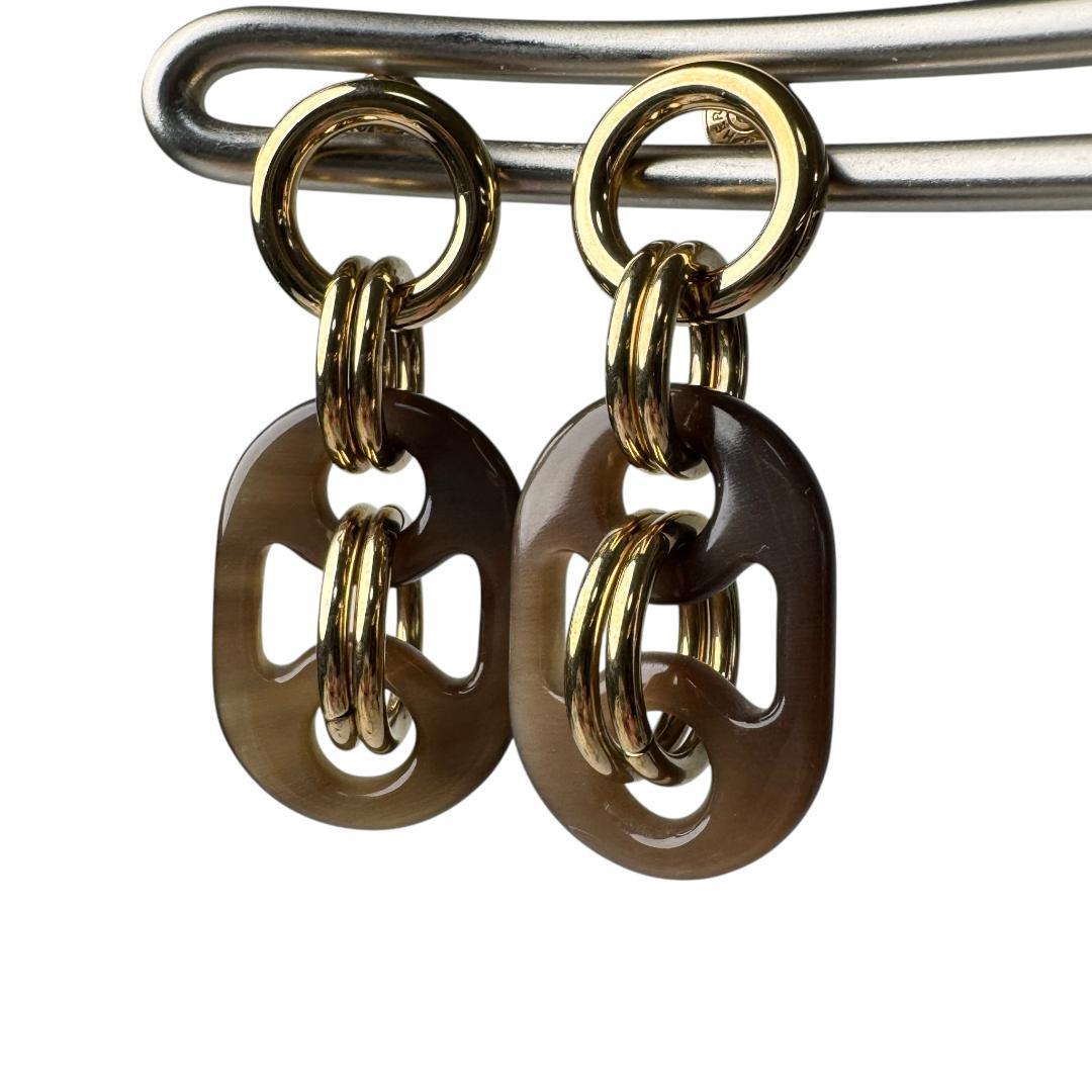 Hermes Earrings PM Buffalo Horn