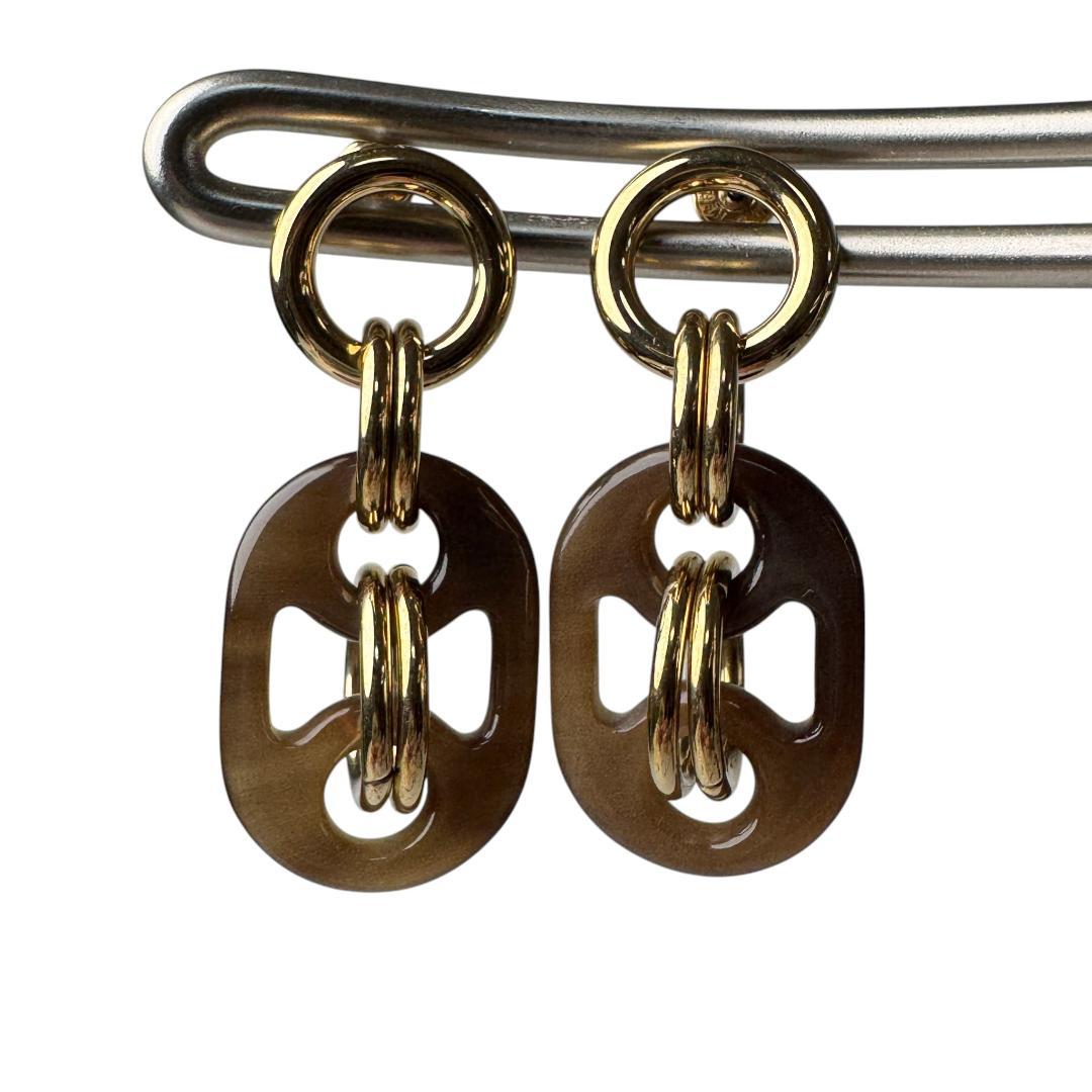 Hermes Earrings PM Buffalo Horn — view 2