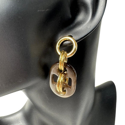 Hermes Earrings PM Buffalo Horn — view 3