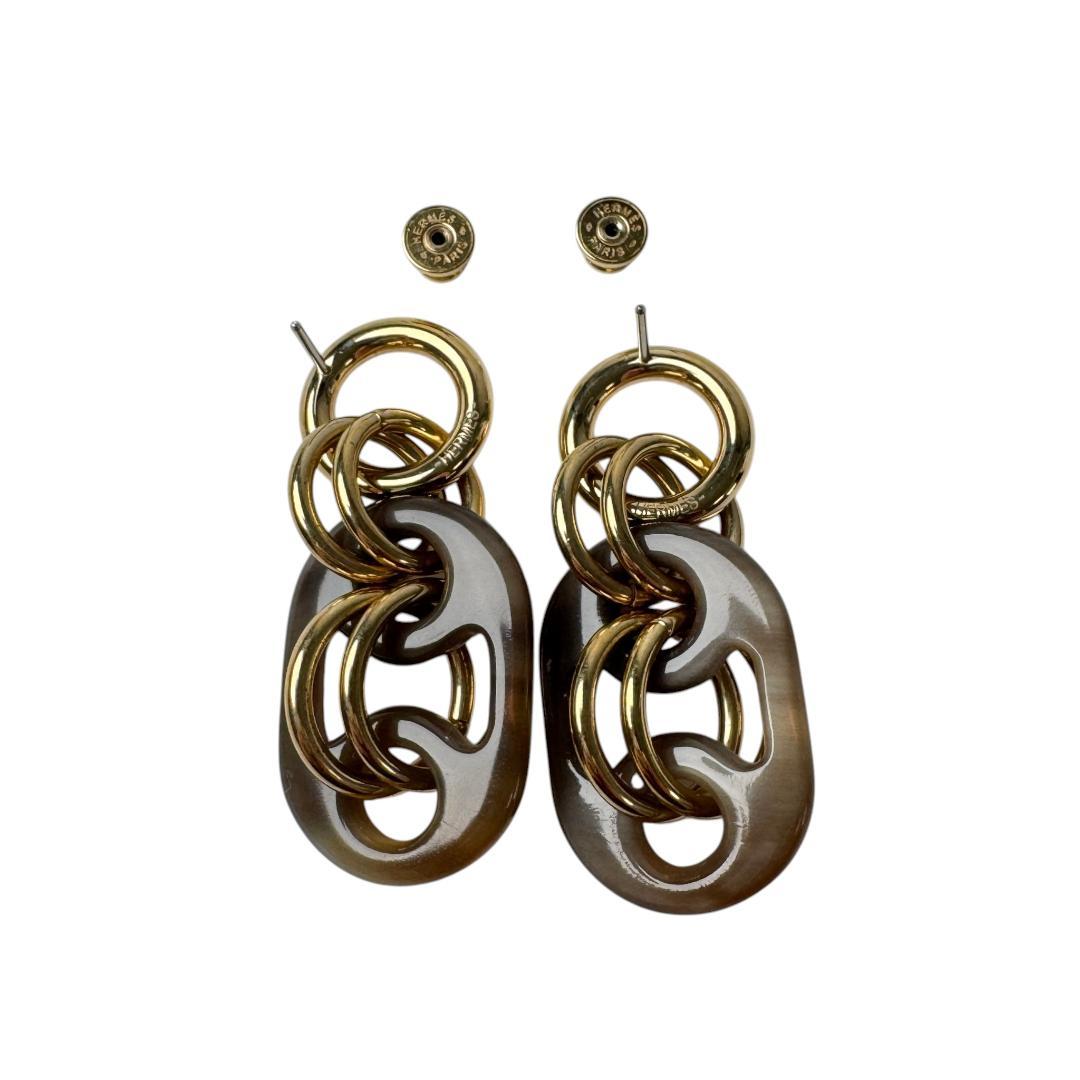 Hermes Earrings PM Buffalo Horn — view 5