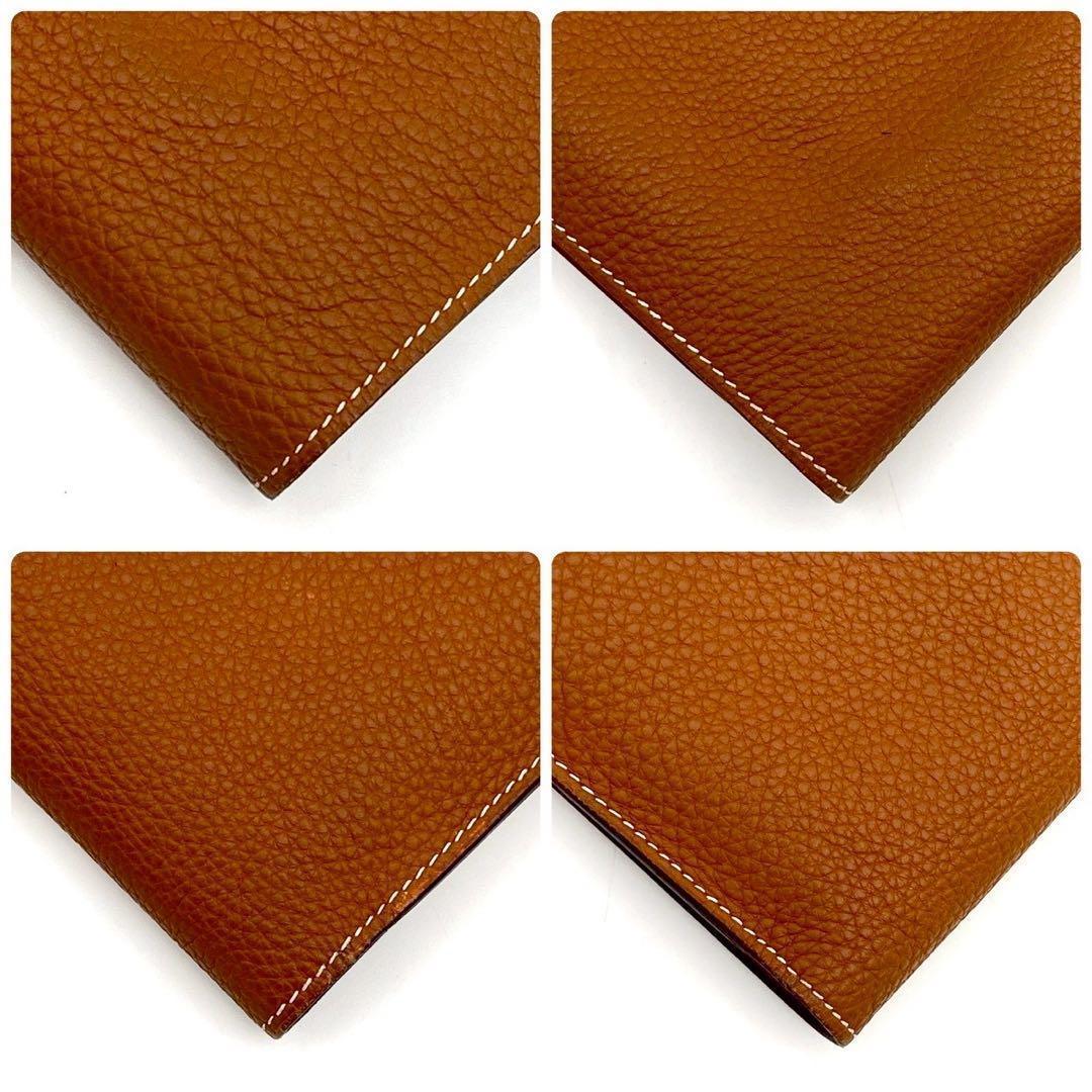 Hermes Dogon GM Togo Leather Wallet Brown Bifold — view 7