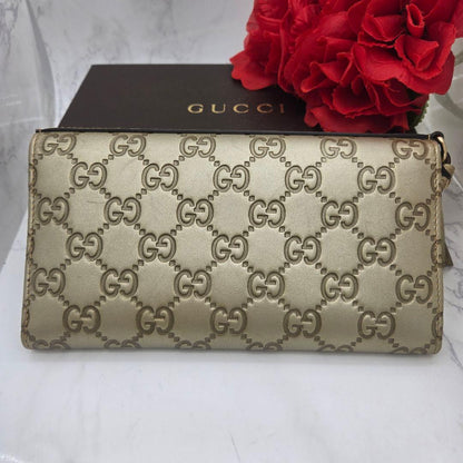 Gucci Guccissima Wallet GG Charm Gold — view 2