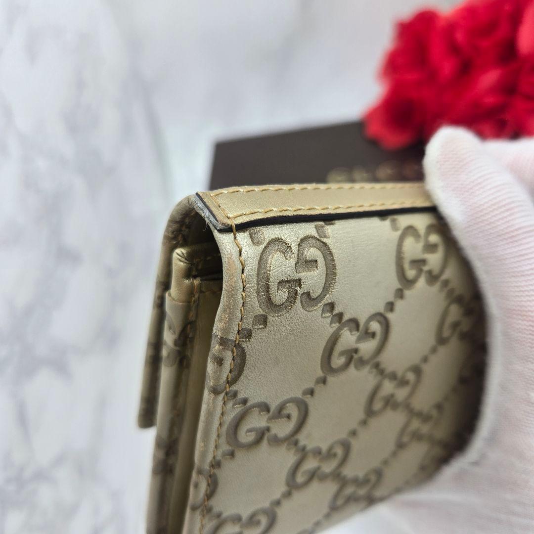 Gucci Guccissima Wallet GG Charm Gold — view 6