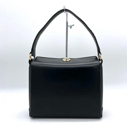 Gucci Handbag Leather Black Turnlock