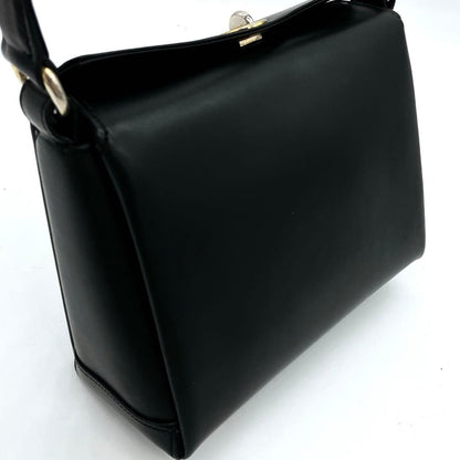 Gucci Handbag Leather Black Turnlock