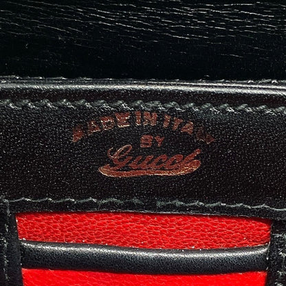 Gucci Handbag Leather Black Turnlock