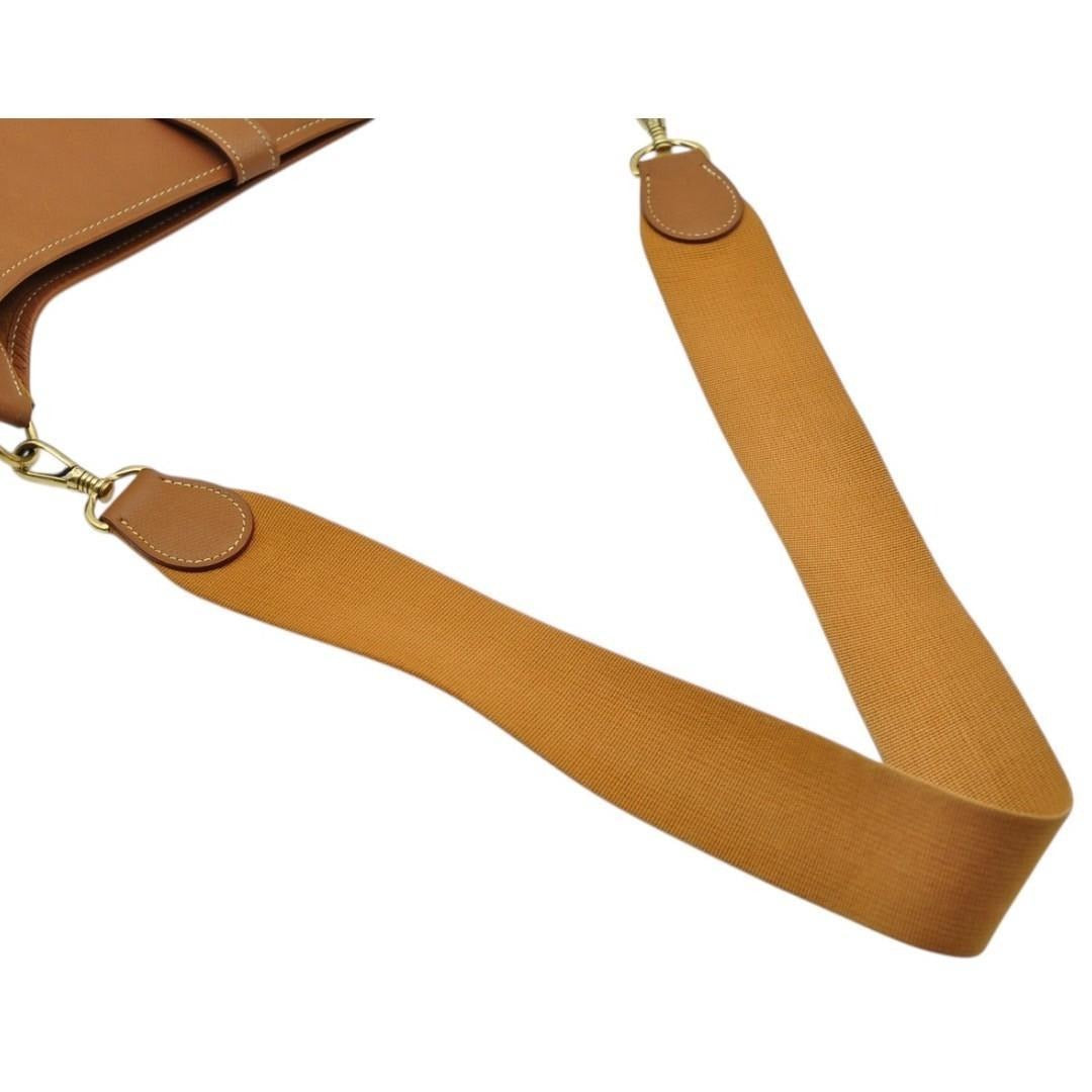 HERMES Evelyn GM I Togo Leather Brown Tan Shoulder Bag Purse Tote GHW
