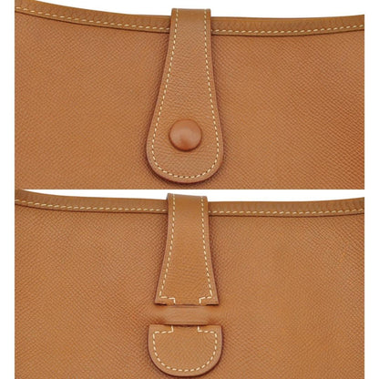 HERMES Evelyn GM I Togo Leather Brown Tan Shoulder Bag Purse Tote GHW