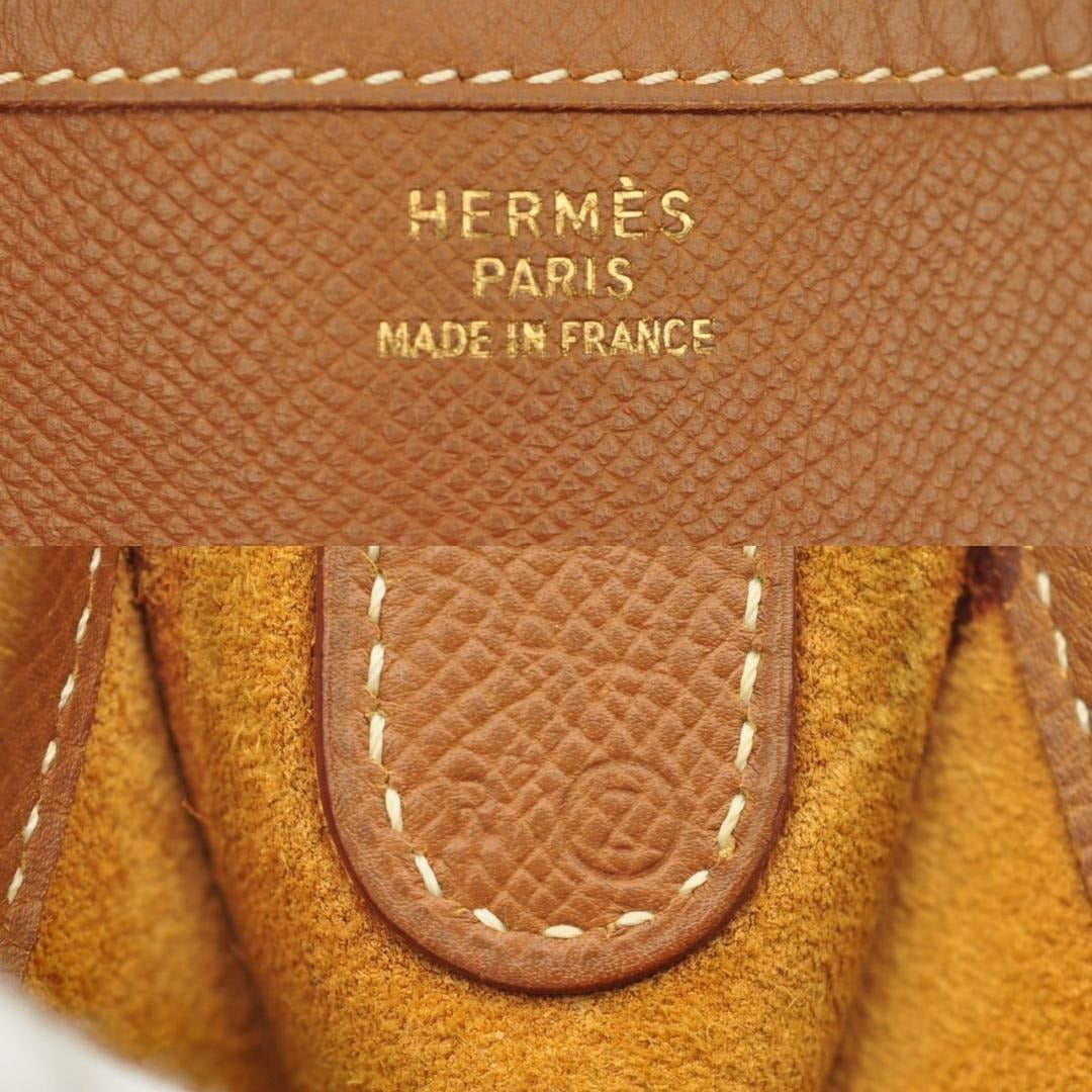 HERMES Evelyn GM I Togo Leather Brown Tan Shoulder Bag Purse Tote GHW