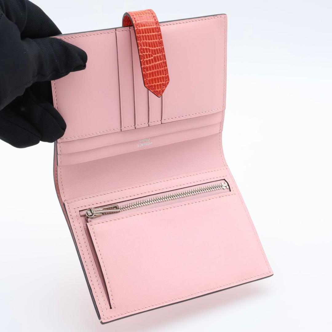 Hermes Bearn Compact Touch Pink Bifold Wallet — view 2