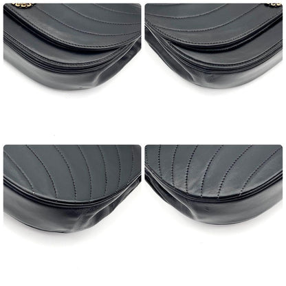 Chanel Chain Shoulder Lambskin Black CC Logo Half Moon — view 8