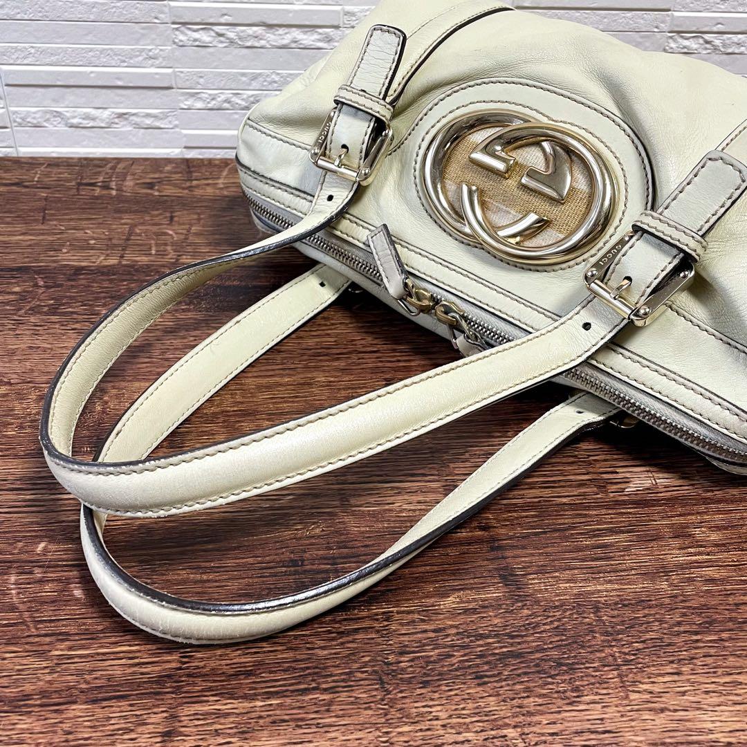 Gucci Interlocking Sherry Boston Hand Bag Leather