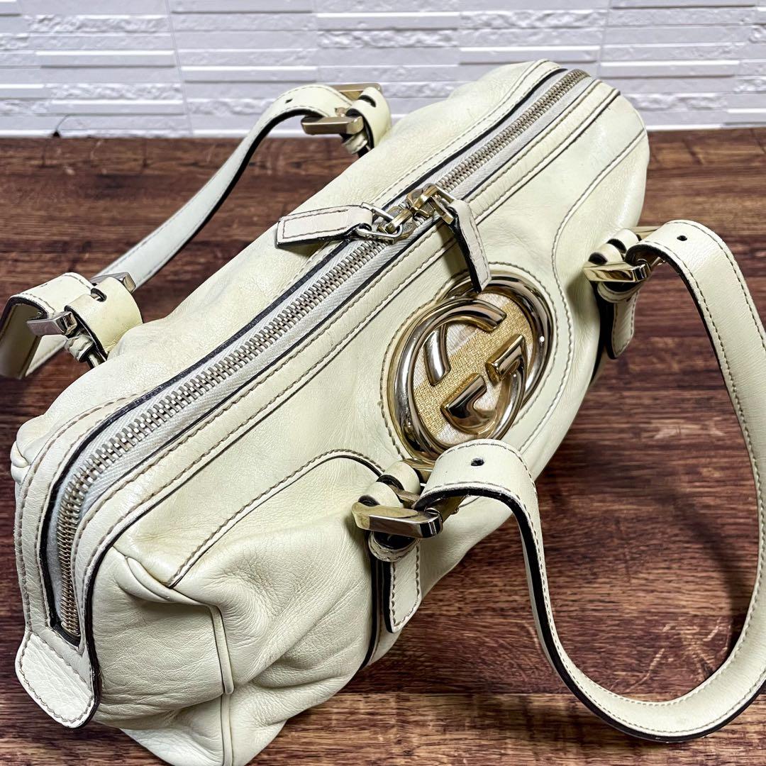Gucci Interlocking Sherry Boston Hand Bag Leather
