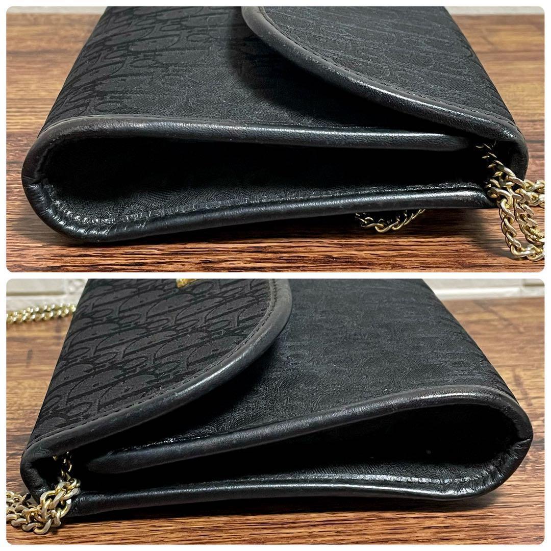 Dior Trotter Canvas Leather Chain Shoulder Bag Logo — view 4