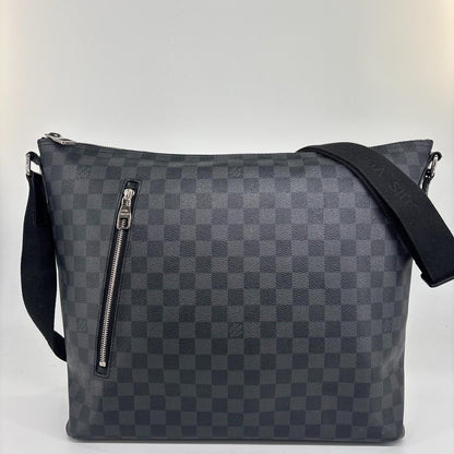 Louis Vuitton Damier Graphite Mick GM Shoulder Bag Black