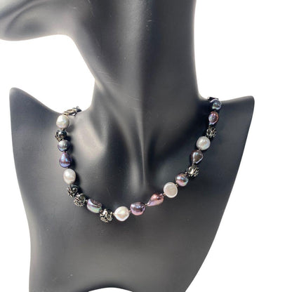 Dior Rose Pearl Freshwater Pearl Necklace Pendant Choker
