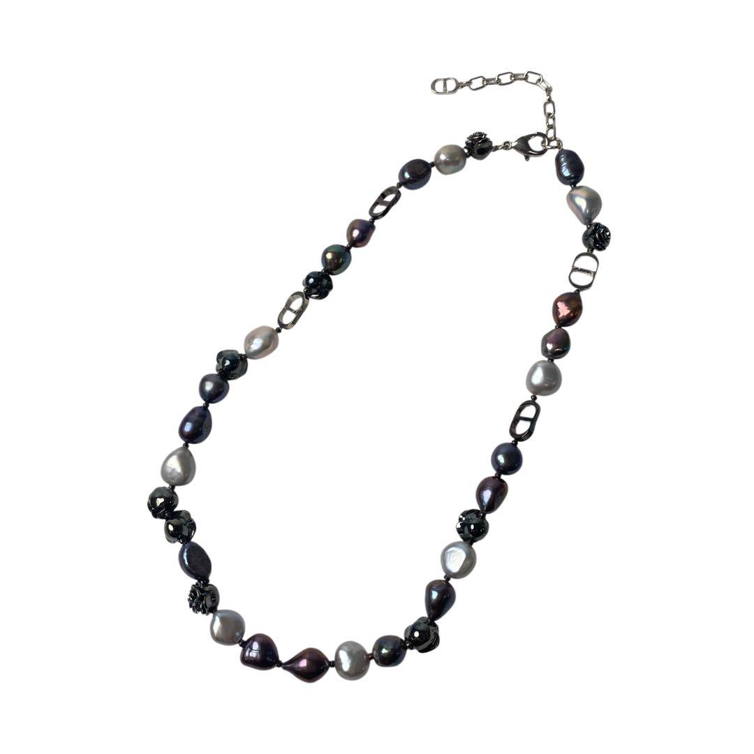 Dior Rose Pearl Freshwater Pearl Necklace Pendant Choker