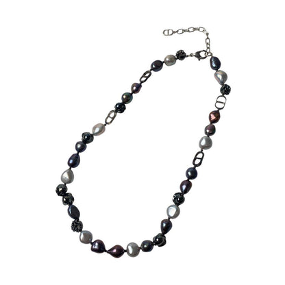 Dior Rose Pearl Freshwater Pearl Necklace Pendant Choker