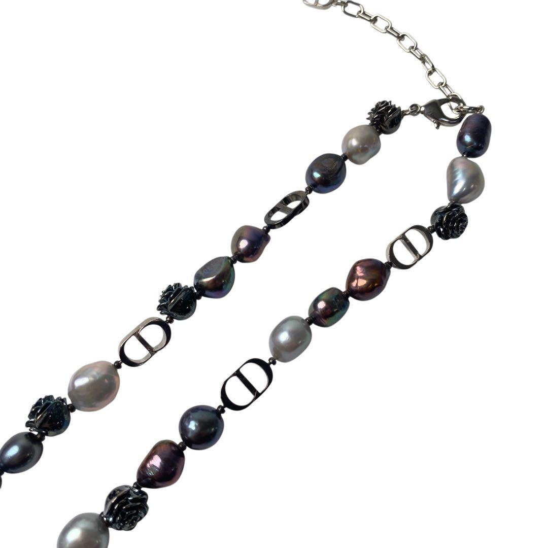 Dior Rose Pearl Freshwater Pearl Necklace Pendant Choker