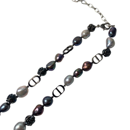 Dior Rose Pearl Freshwater Pearl Necklace Pendant Choker