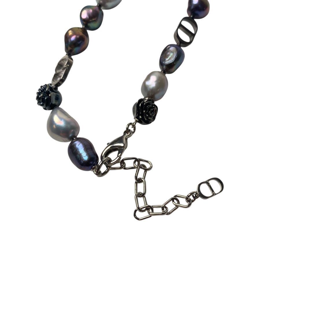 Dior Rose Pearl Freshwater Pearl Necklace Pendant Choker
