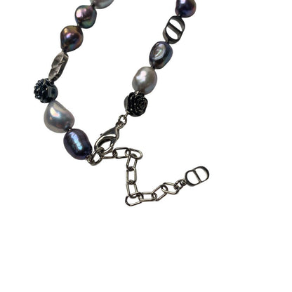 Dior Rose Pearl Freshwater Pearl Necklace Pendant Choker