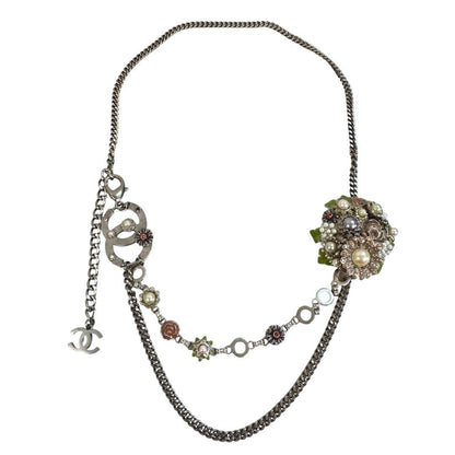 Chanel 05P Floral Chain Belt Necklace 2-Way CC Logo — view 3