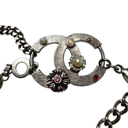 Chanel 05P Floral Chain Belt Necklace 2-Way CC Logo — view 8