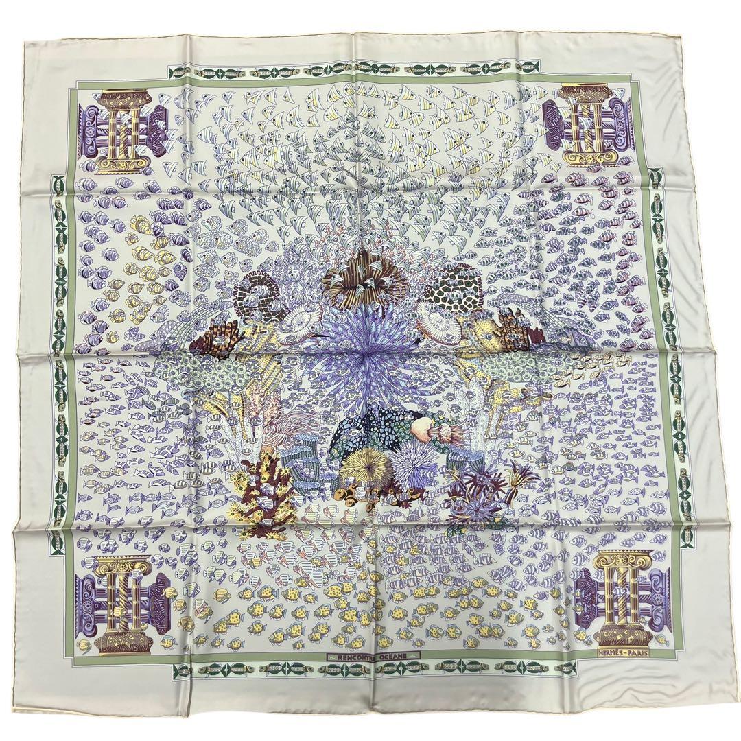 Hermes Carre 90 Atlantic Encounter Scarf L_098
