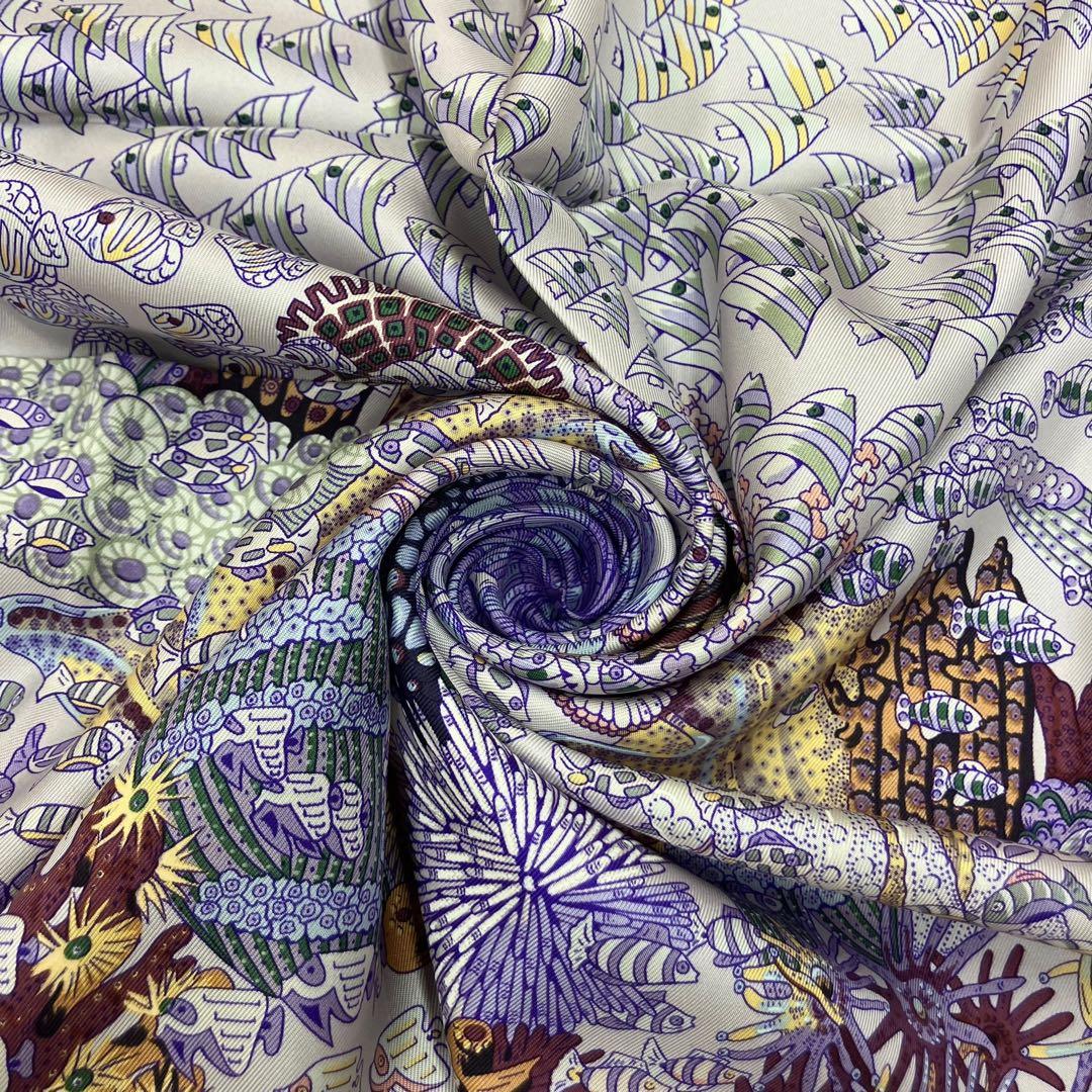 Hermes Carre 90 Atlantic Encounter Scarf L_098