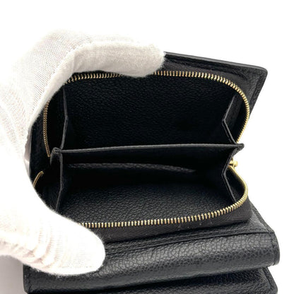 Louis Vuitton Wallet Monogram Empreinte Metis Compact Black Handbag — view 6