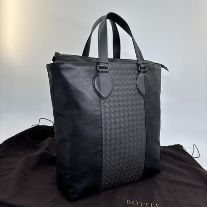 Bottega Veneta Super Intrecciato Tote Black — view 2