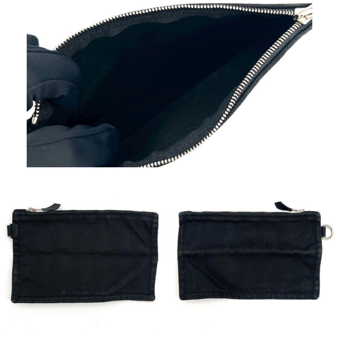 Hermes Valparaiso GM Canvas Leather Black Handbag — view 9