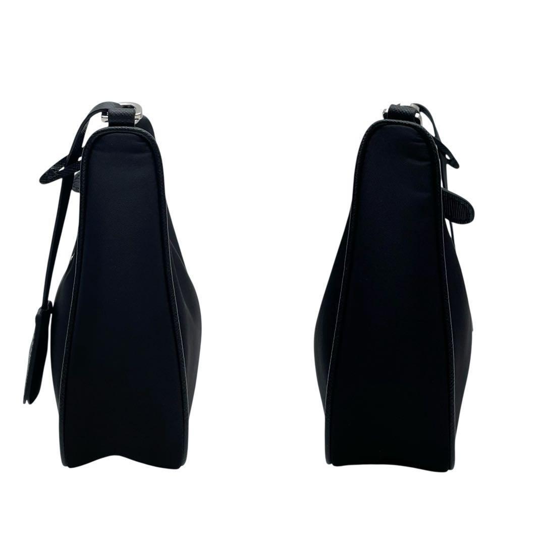 Prada Nylon Leather Triangle Plate Logo Shoulder Bag 2-Way — view 5