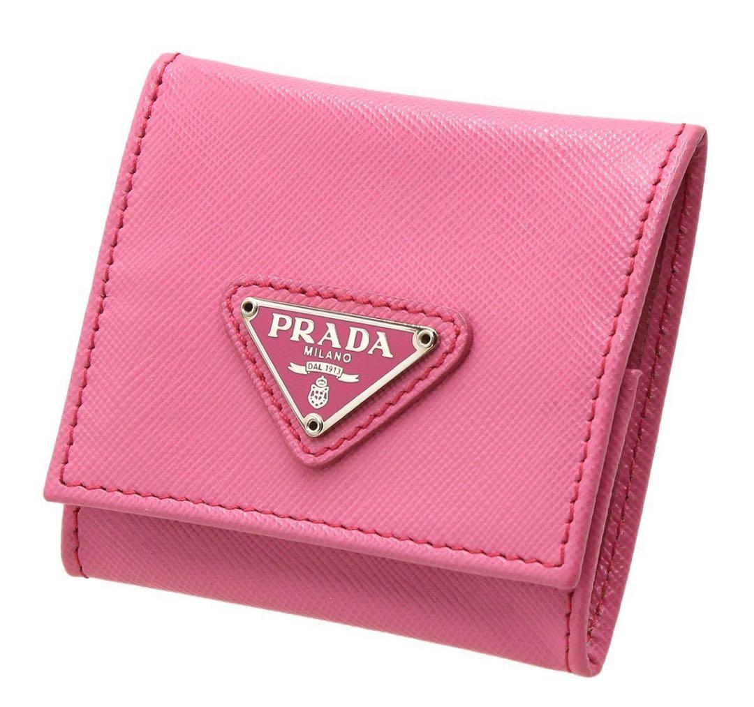 Prada Saffiano Leather Square Coin Case Coin Purse