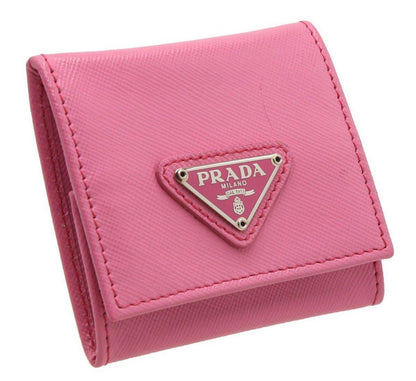 Prada Saffiano Leather Square Coin Case Coin Purse