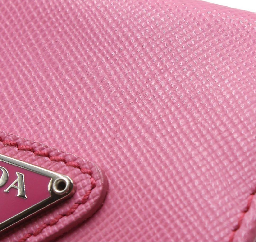 Prada Saffiano Leather Square Coin Case Coin Purse