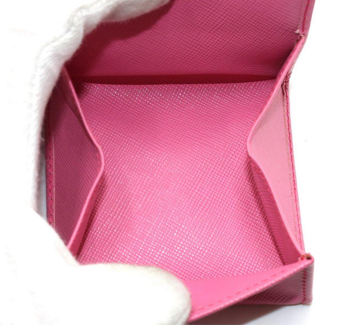 Prada Saffiano Leather Square Coin Case Coin Purse