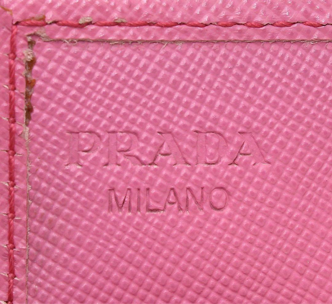 Prada Saffiano Leather Square Coin Case Coin Purse