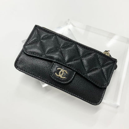 Chanel Caviar Leather CC Logo Coin Case
