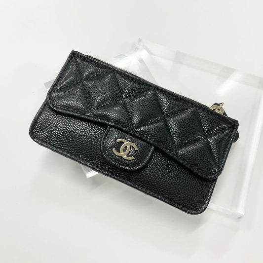 Chanel Caviar Leather CC Logo Coin Case