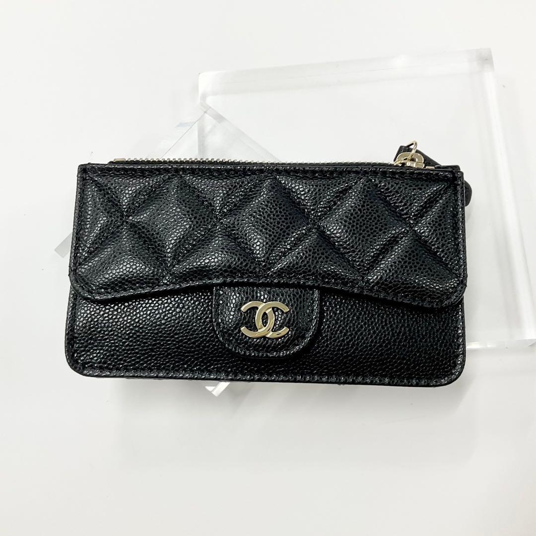 Chanel Caviar Leather CC Logo Coin Case — view 2